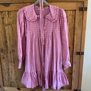 Doen Flannel Dress - Pink